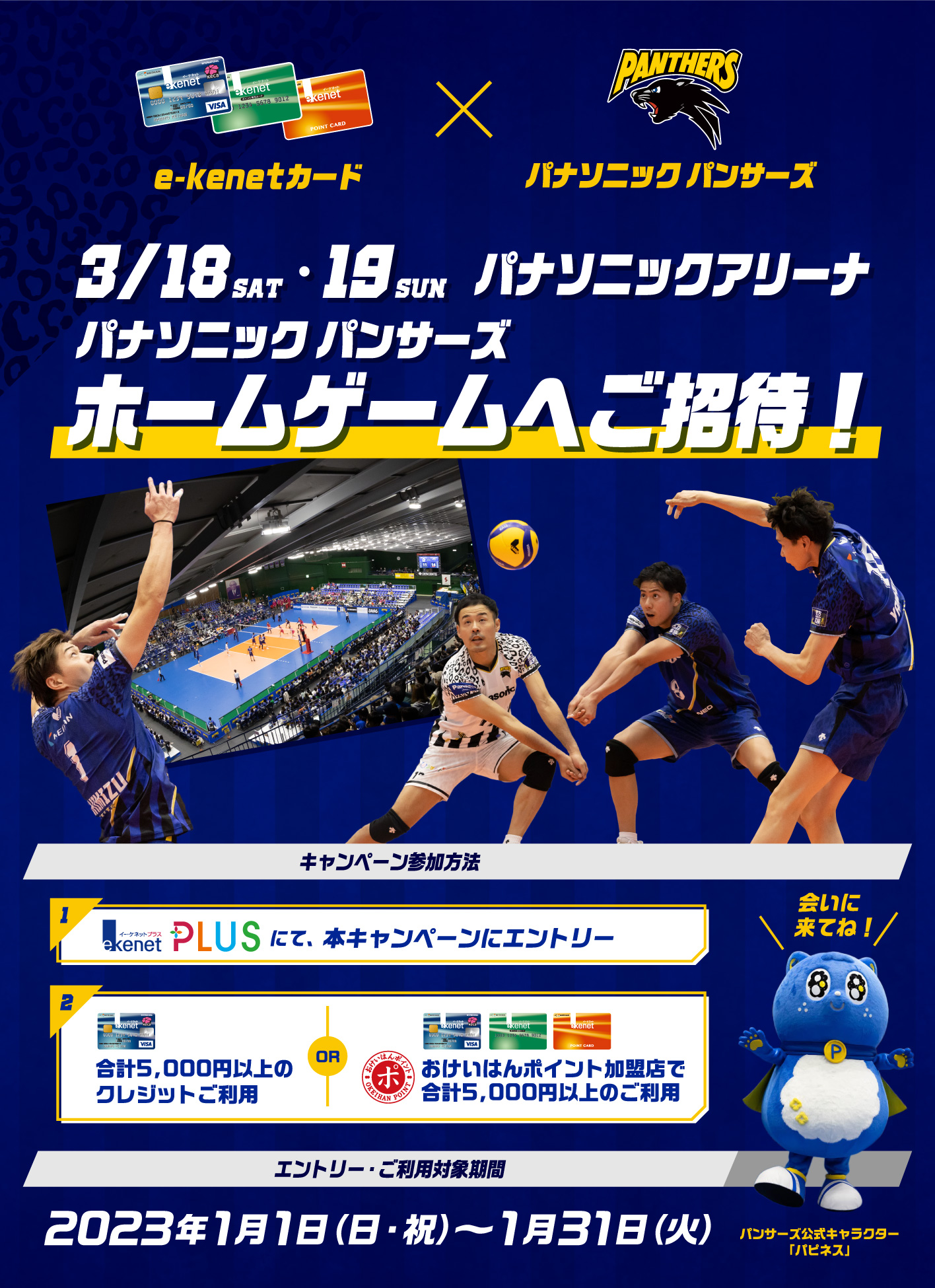 パナソニック パンサーズ ホームゲームへご招待!
