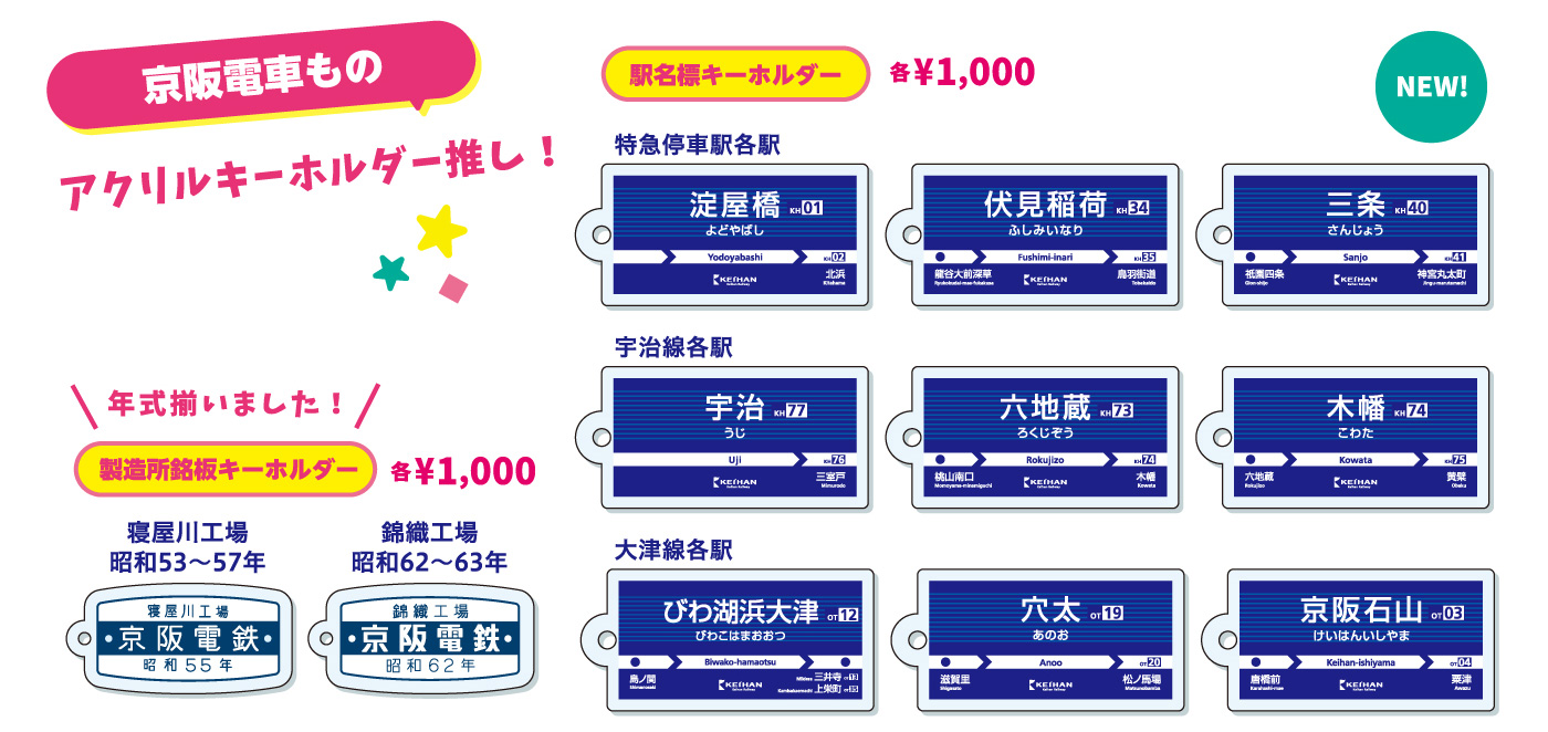 京阪電車ものは、アクリルキーホルダー推し!